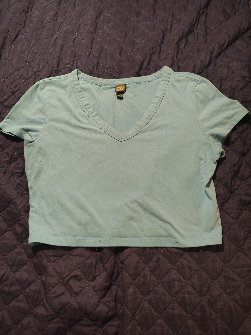 wild fable V-Neck Crop Tee - Mint